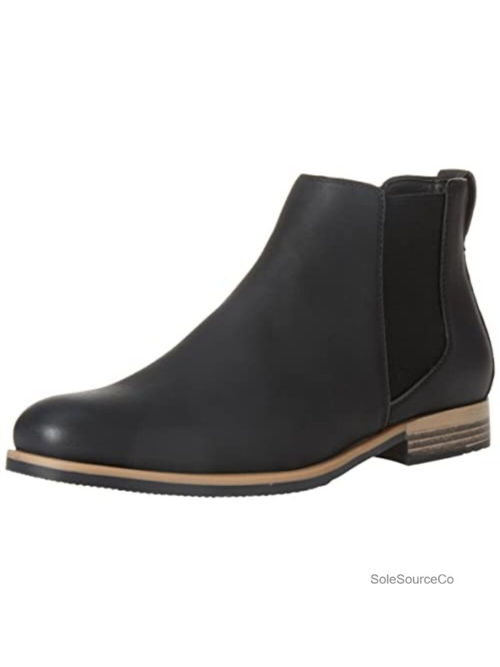 Men's Faux Suede Chelsea Boots Almond Toe Block Heel